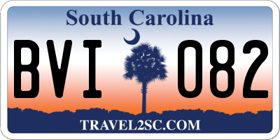 SC license plate BVI082