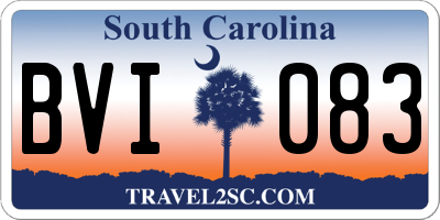 SC license plate BVI083