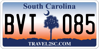 SC license plate BVI085