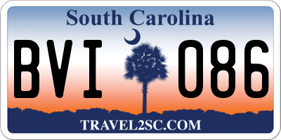 SC license plate BVI086