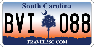 SC license plate BVI088