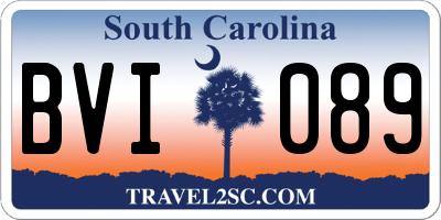 SC license plate BVI089