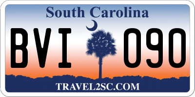 SC license plate BVI090