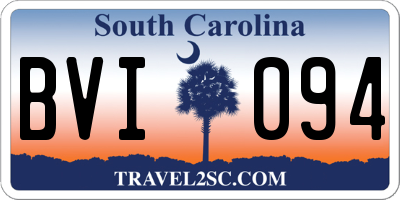 SC license plate BVI094