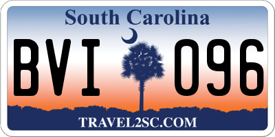 SC license plate BVI096