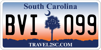 SC license plate BVI099
