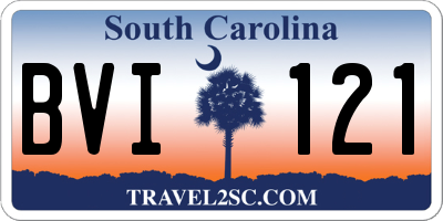 SC license plate BVI121