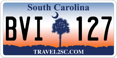 SC license plate BVI127