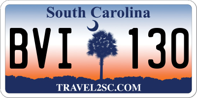 SC license plate BVI130