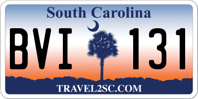 SC license plate BVI131