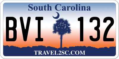 SC license plate BVI132