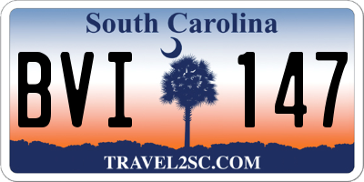 SC license plate BVI147