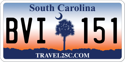 SC license plate BVI151