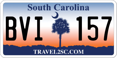 SC license plate BVI157