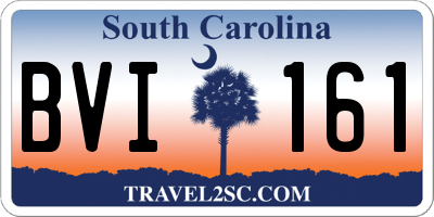 SC license plate BVI161