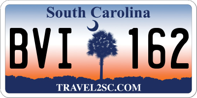 SC license plate BVI162