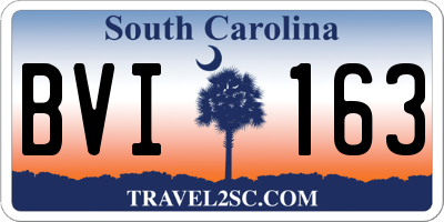 SC license plate BVI163