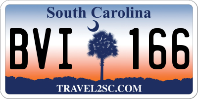 SC license plate BVI166