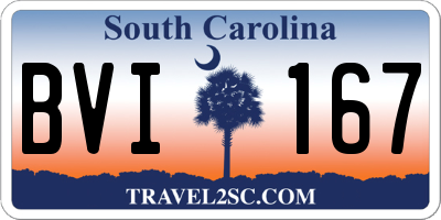 SC license plate BVI167