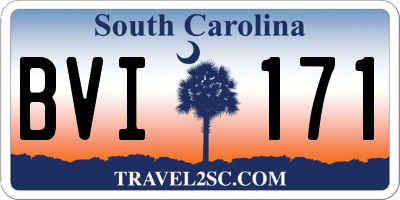 SC license plate BVI171