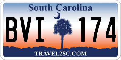SC license plate BVI174