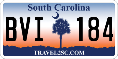 SC license plate BVI184