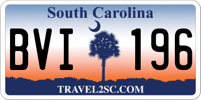 SC license plate BVI196