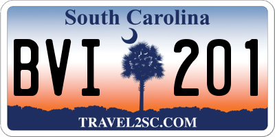 SC license plate BVI201