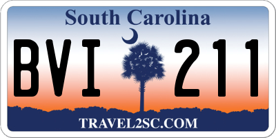 SC license plate BVI211