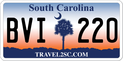 SC license plate BVI220