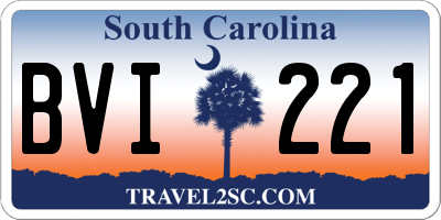SC license plate BVI221