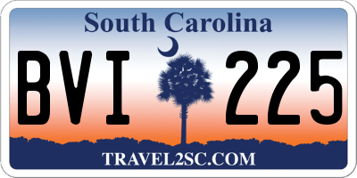 SC license plate BVI225