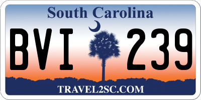 SC license plate BVI239