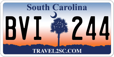 SC license plate BVI244
