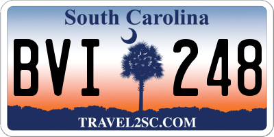 SC license plate BVI248