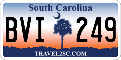 SC license plate BVI249