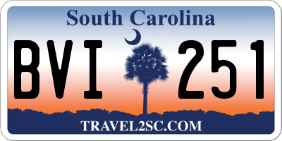 SC license plate BVI251
