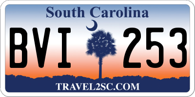 SC license plate BVI253