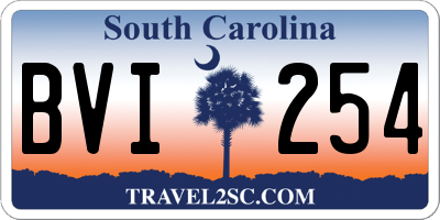 SC license plate BVI254