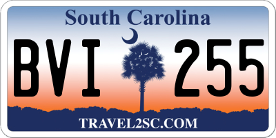 SC license plate BVI255
