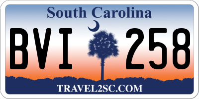 SC license plate BVI258