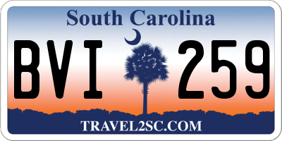 SC license plate BVI259