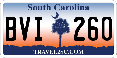SC license plate BVI260