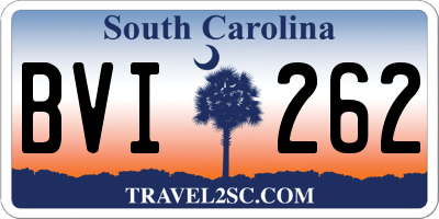 SC license plate BVI262
