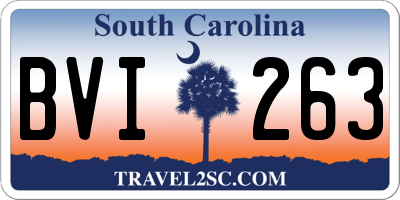 SC license plate BVI263