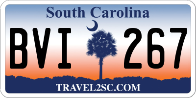 SC license plate BVI267
