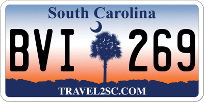 SC license plate BVI269
