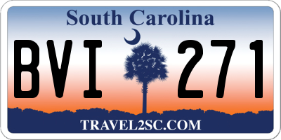 SC license plate BVI271