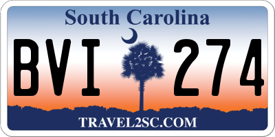 SC license plate BVI274