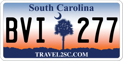 SC license plate BVI277